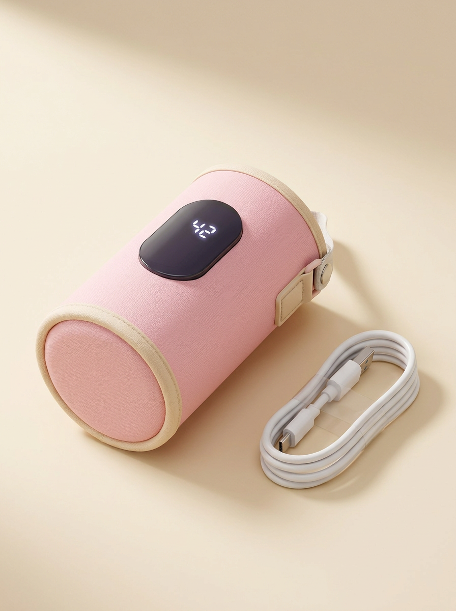 מחמם בקבוק USB נייד LUXAMOM - ורוד